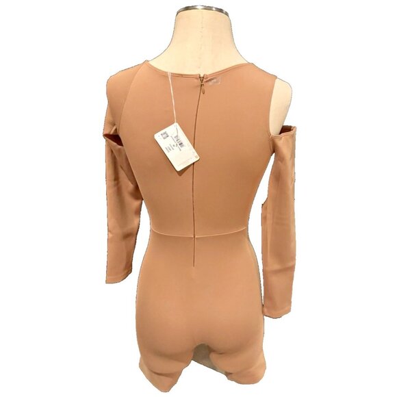 Wolford Women Warm Up Jumpsuit Sleeved Color: Almond Size: 38 US 8  53243 - Picture 2 of 2